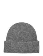 Selected Slfmaline Lano Knit Beanie Noos Grå