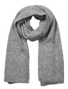 Selected Slfmaline Lano Knit Scarf Noos Grå