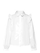 Mango Shirt With Ruffle Detail Vit
