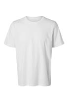 Selected Slhaspen Slub Ss O-Neck Tee Noos Vit