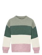 Kids Only Kmgsandy L/S Stripe Pullover Knt Noos Grön