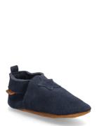 En Fant Elastic Slipper Suede Marinblå