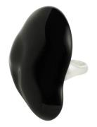 Pilgrim Lian Ring Silver-Plated/Black Svart