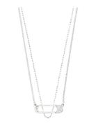 Pilgrim Instant Necklace, 2-In-1 Set, Silver-Plated Silver