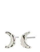 Pilgrim Between Moon Earrings Silver-Plated Silver