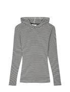 Mads Nørgaard 2X2 Cotton Stripe Tilla Hood Vit