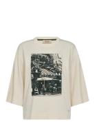 MOS MOSH Mmsalmo O-3/4 Sleeve Tee Kräm
