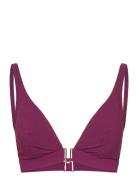 Chantelle Beach Glow Bikini Wirefree Plunge Bra Burgundy