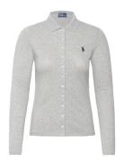 Polo Ralph Lauren Butt D-Placket Long-Sleeve Polo Shirt Grå