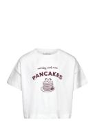 Mango Short-Sleeved Printed T-Shirt Vit
