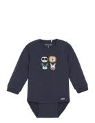 Minymo Body Ls Marinblå