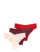 Lindex Brief Inv Thong Reg High Cu Röd