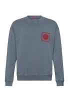 Scotch & Soda Relaxed-Fit Washed Artwork Sweatshirt Blå