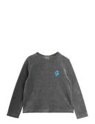 Mini Rodini Clover Emb Velour Top Grå