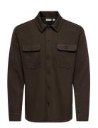 ONLY & SONS Onsnewkodyl Overshirt Sweat Noos Brun