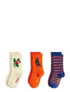 Mini Rodini Lingonberries 3-Pack Socks Multi/patterned