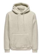 ONLY & SONS Onsemilio Reg Teddy Hoodie Sweat Vd Kräm
