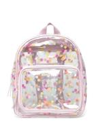 Mango Transparent Confetti Backpack Rosa