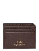 Polo Ralph Lauren Pebbled Leather Card Case Brun