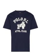Ralph Lauren Kids Logo Cotton Jersey Tee Marinblå