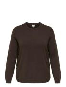 ONLY Carmakoma Carmargaretha Ls Button Pullover Knt Brun