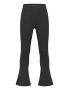 Mango Flared Cotton Leggings Svart
