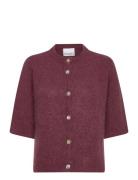 Noella Kae Ss Knit Cardigan Burgundy
