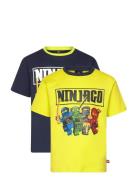 LEGO Kidswear Lwtaffy 619 - 2Pack T-Shirt Ss Gul