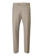 Selected Slhreg-Tyler Wool Blend Trs Beige