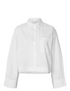 Selected Slfastha Ls Cropped Boxy Shirt Noos Vit