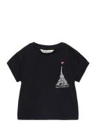Mango Message Heart T-Shirt Marinblå