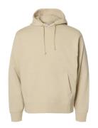 Selected Slhrelaxluke Ls Sweat Hoodie Noos Beige
