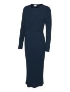 Mamalicious Mllucy June Ls Jrs Midi Dress 2F Marinblå