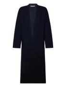 Mango Knitted Long Coat Marinblå
