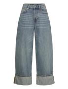 Monki Peggy Low Rise Loose Baggy Leg Jeans Blå
