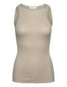 Rosemunde Silk Pointelle Top Grå