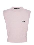 ROTATE Birger Christensen Knit Cropped Vest Rosa