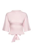 Gina Tricot Tie Back Tee Rosa