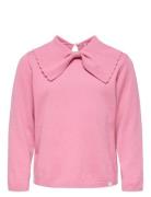 Kids Only Kmgkatia Life Ls O-Neck Bow Collar Knt Rosa