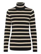Soaked In Luxury Slspina Striped Rollneck Svart
