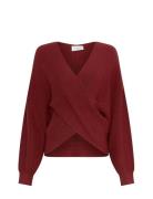 MSCH Copenhagen Mschzinelle Rachelle Wrap Pullover Röd