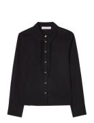 BUSNEL Nicoline Plissé Blouse Svart