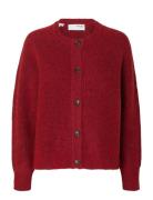Selected Slflulu Ls Knit Short Cardigan Noos Röd