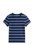 Tommy Jeans Tjw Slim Essential Rib Ss Marinblå
