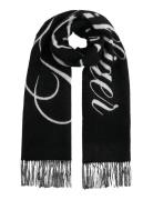 Tommy Hilfiger Tommy Script Logo Scarf Svart