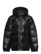 Ralph Lauren Kids Glossed Down Hooded Jacket Svart