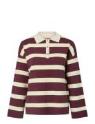 YAS Yasisabell Ls Polo Knit Pullover - D2D Burgundy