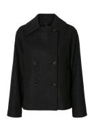 Selected Slfalma Pattern Wool Blend Jacket Svart
