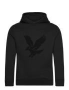 Lyle & Scott Towelling Eagle Pullover Hoodie Svart