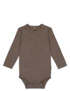 Mikk-line Wool/Bamboo Ls Body Brun